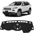 FIILINES Dash Cover for 2014-2023 Jeep Cherokee, Dashboard Mat Accessories Dash Cover Sunshade Nonslip Mesh Protector No Glar