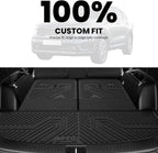 LASFIT Cargo Mat & Backrest Mats for Kia Sorento 2026 2025 2024 2023 2022 2021, All Weather TPE Custom Fit Cargo Liners Trunk Mat & SeatBack Mats Accessoires for Kia Sorento 2021-2026, Black