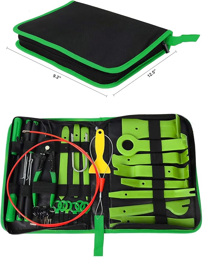 GOOACC 40Pcs Trim Removal Tool,Auto Terminal Removal Key Tool,Auto Clip Pliers Stereo Removal Tools,Car Upholstery Repair Rem