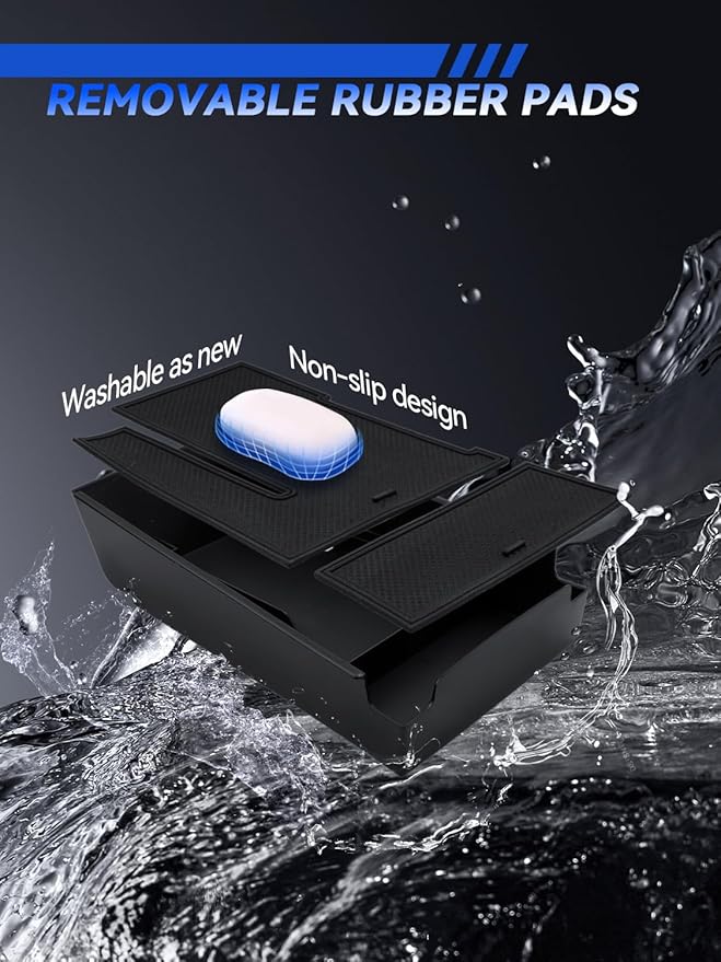 for Model 3 Center Console Organizer Armrest Tray Middle Storage Box Insert Container Durable ABS Plastic Accessories 2024 2025