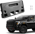 Front Bumper License Plate Frame Bracket Compatible with GMC Sierra 2500 HD 3500 HD 2020 2021 2022 2023, Black License Frame 