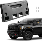 Front Bumper License Plate Frame Bracket Compatible with GMC Sierra 2500 HD 3500 HD 2020 2021 2022 2023, Black License Frame 