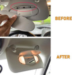 Compatible Mini Cooper Sun Visor Illuminated Mirror Cover R55/56/60, 1PCS Beige Vanity Mirror Buckle Cover