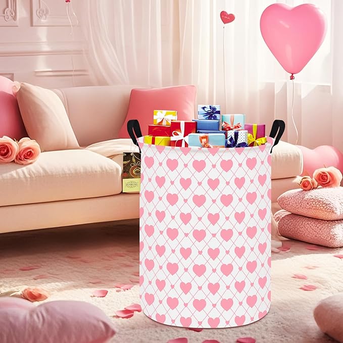 HUNRUNG Laundry Hamper,Large Canvas Fabric Lightweight Storage Basket Toy Organizer Dirty Clothes Collapsible Waterproof for 