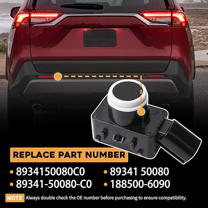 89341-50080-C0 Ultrasonic Parking Sensor Fit For Toyota RAV4 Camry Corolla Tundra 2021-2025 Fit For Lexus LS LX NX RX UX 2020