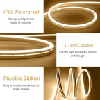 iNextStation USB LED Neon Lights Strip Warm White, 6.6ft 5V Neon Rope Lights Waterproof Flexible Dimmable LED Neon Tape Lights for TV Backlight, Bedroom, Cabinet, Kitchen, DIY Lighting