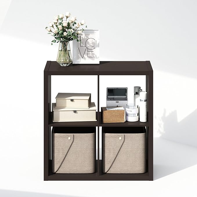 Furinno Cubic Closet Organizers and Storage, 4-Cube Closet Organizer, Open Shelf Closet Storage, Extra Thick Frame for Wardro