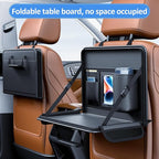 Leather Car Steering Wheel Tray, Car Food Table Tray Multifunctional Laptop Desk, Back Seat Headrest Table for Eating Food Drink and Writing Laptop Work