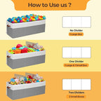 Extra Large Toy Box,150L Foldable Sturdy Toy Storage with Lid, 40"x14"x16" Kids Storage Organizer, Toy Chest for Boys&Girls,f