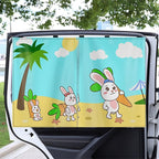 Car Sun Shade for Baby - EOHMAK Car Side Window Sun Shade Cover Upgrade Double Opening Car Interior Curtain Sun Blocker Blind (Beach, 1 Pack)