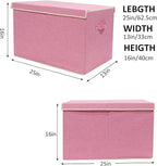 popoly Large Toy Box Chest Storage with Flip-Top Lid, Collapsible Kids Toy Storage Bin Boxes Container for Boys, Girls, Nurse