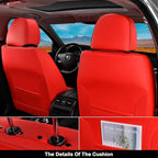 Coverado Seat Covers, Car Front Seat Covers with Backrest, Nappa Leather Car Seat Protectors,Waterproof &Breathable,Anti-Slip