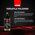 RUPES 9.DAFINE Pack of 12 1000 ml Yellow D-A Fine High Performance Polishing Compounds for Car Detailing & Removing Scratches | Micro-Abrasive Technology | Reduces Oxidation | Removes Fine Defects
