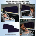 XCBYT Side Window Sunshade for Tesla Model Y 2020–2024 | Rear & Front Static Cling Side Window Covers, Semi-Transparent Privacy & UV Protection | Not for 2025–2026 Model Y Juniper