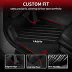 LASFIT Floor Mats Fit for BMW X3 2018-2024/ BMW X4 2019-2024, Custom Fit TPE All Weather Waterproof Floor Liners Front & Rear Rows Car Mats for 30i M40i 30e M40i xDrive30i, Black
