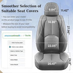 Coverado Seat Covers, Car Seat Covers Front Seats, Premium Nappa Leather Seat Covers for Cars, Waterproof Car Seat Protector 