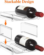 Lifewit 12 Pack Drawer Dividers Plastic 4" High, 11-17" Adjustable Drawer Organizers for Clothes, Plastic Stackable Wine Rack