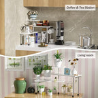 ZHWS Bathroom Counter Organizer Corner Shelf – Bathroom Organization Bamboo 3 Tier Spice Rack Makeup Organizer Bookshelf Spac