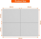 TORACK 4 PCS 12"x16" Metal Pegboard Panels for Garage, Workbench, Shop, Tool Organizer Peg Board with 1/8" & 1/4" Holes, Modu