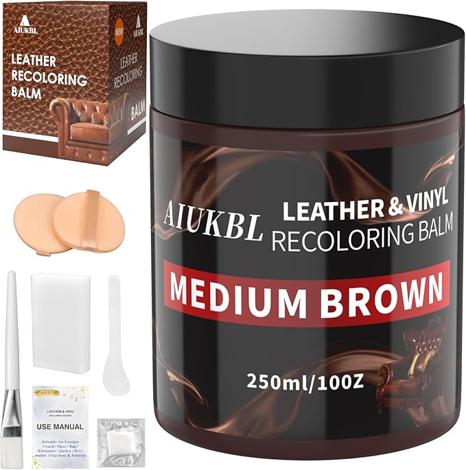 Leather Recoloring Balm, Leather Color Restorer, Leather Restorer for Couches, Leather Scratch Remover, Leather Scratch Repai