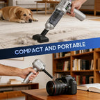 car Vacuum Portable Cordless, 18000PA Brushless Motor Hand Held Vacuum,Air Duster, 120W High Power Mini Vacuum Cleaner Foldab