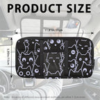 Black Cat Sun Visor Organizer for Trucks,Car SUV Storage Pouch Holder with Multi-Pocket Zipper Document Holder for Insurance, Pen, Chapstick