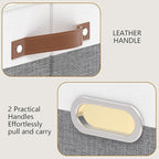 Yawinhe Fabric Storage Baskets, Foldable Closet Organizer for Shelves, Large Boxes with 3 Handles, Canvas Bins for Clothes, W