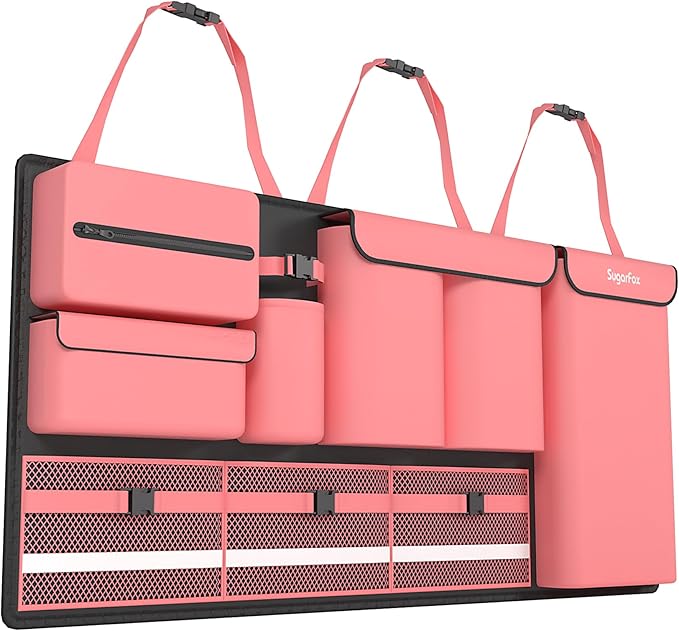 Backseat Hanging Trunk Organizer for SUVs, Cars, Trucks & MPVs | Multi-Pocket Storage with Anti-Slip Straps | Space-Saving Auto