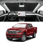 Custom Fit Windshield Sun Shade for Ford Ranger 2019-2026, Blocks UV & Heat, Front Window Sunshade Accessories, Easy Fold & Store Keep Your Car Cooler