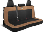 Cat MeshFlex Beige & Black Rear Seat Cover for Car – Durable Canvas & Mesh Design 60/40 Split Bench Protector for Cars, Truck