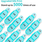 Daviky Monthly Pill Organizer 2 Times a Day, 30 Day Pill Box AM PM with Separate Container, One Month Medicine Case Twice a D