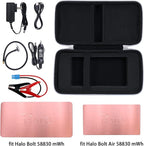 khanka Hard Travel Case Replacement for Halo Bolt 58830/57720 / Air 58830 / ACDC Max 55500 mWh Portable Emergency Power Kit, Portable Phone Laptop Charger, Case Only (Pink)