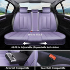 Coverado Universal Seat Covers Front, 2-Pack Universal Seat Covers for Cars, Waterproof Nappa Leather Car Seat Covers with He