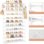 VILICK 11 Tiers Tall Wide Shoe Rack 55 Pairs Large Capacity Sturdy Durable Shoe Rack for Closet Metal Shoe Organizer Shelf wi