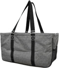 NGIL Extra Large Utility Tote Reusable Grocery Bag Oversized Collapsible for Groceries, Storage, Picnic, Beach (Gray)