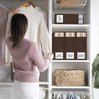 StorageTastic 8 Pack Bed Sheet Closet Organizers and Storage,Sturdy Foldable Storage Containers with Window and Label,Storage