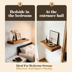 Magic Flap Hidden Shelf with Secret Compartment, Wall Mounted Floating Shelf with Concealed Storage Drawer, Hidden Compartmen