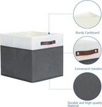 Temary Cube Storage Bins 4Pack Foldable Cube Baskets for Clothes Shelf Storage Basket with Handles, Storage Box Fabric Storag