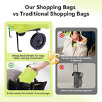 Collapsible Shopping Grocery Bag With Wheels Rolling Tote Bag With Wheels Large Reusable Shopping Bags Foldable Cart