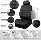 CAR PASS Breatherable Air Mesh Car Seat Covers Full Set, 3D Foam Back Support Automotive Seat Covers, All Season Car Seat Cov