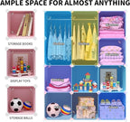 VIPZONE Baby Dresser, Kids Closet Organizers, Portable Kids Wardrobe for Closet, Bedroom, Nursery, Cubby, Cabinet, Clothes, D