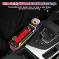 2PCS LED Car Seat Gaps Filler Organizer,Front Seat Gaps Filler, Car Seat Organizer with Ambient Light, USB Charger for Multifunction Storage Box for Holding Phone, Sunglasses