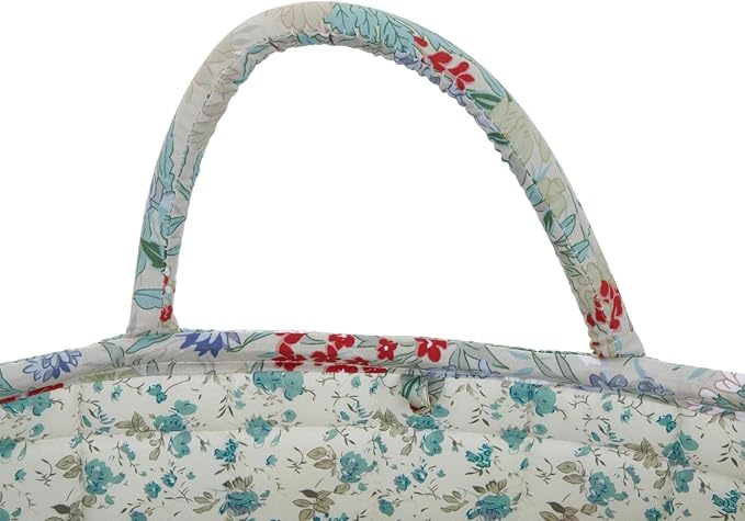Boho Fabric Storage Basket, Large Capacity Laundry Basket, 12.2'' x 10.23'' x 10.23'' Collapsible Laundry Hamper with Easy Ca