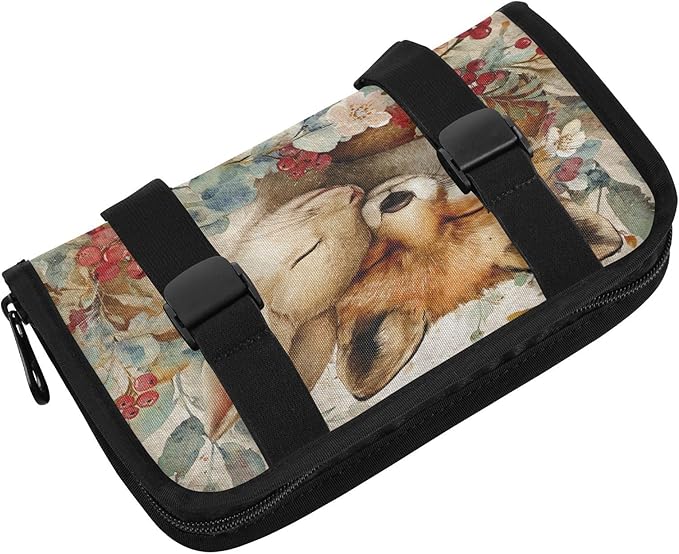 Car Tissue Holder Car Visor Organizer Tissue Box Holder for Car Sun Visor Organizer with Car Vehicle Accessories Essentials Interior for Women Men Fox Bunny Holly Fruit Beige
