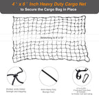[All-in-One Bundle] 26 CuFt Waterproof Truck Bed Cargo Bag with Heavy Duty Cargo Net, Storm-Proof Pickup Luggage Carrier (50"x40"x22"), Fits All Pickups, Includes Storage Bag & Bungee Net