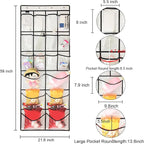 Extra Large Hanging Crystal Clear Over Door Shoe Organizers, Closet Shoe Organizer Shoe Rack Organizer Shoe Storage, 12+6Pock