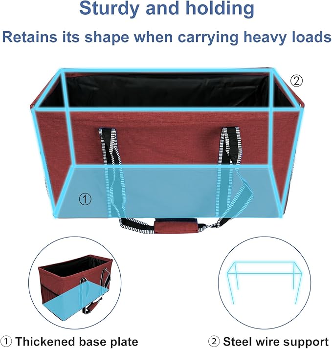 50L Utility Tote Bag Reusable Grocery Shopping Bag