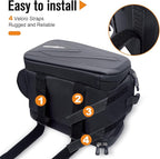 Bike Rack Bag, 20L EVA Hard Shell Bike Trunk Rear Rack Bag Bike Panniers Expandable 3 in 1 Waterproof Tin foil Insulation Bike Bag With Rain Cover for Commute Shopping Cycling Trip