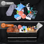 Car Trunk Organizer with Insulated Cooler Bag, Foldable Waterproof Storage Organizer with Lid for SUV, Truck, Sedan - 4 Large