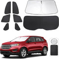 TINGLU Window Shades 8PCSfor Ford Edge 2015-2024 Accessories Car Side Full Windows Rear Triangular Windshield Sun Shade Sun UV Rays & Privacy Protection for Camping,Napping,and Relaxing